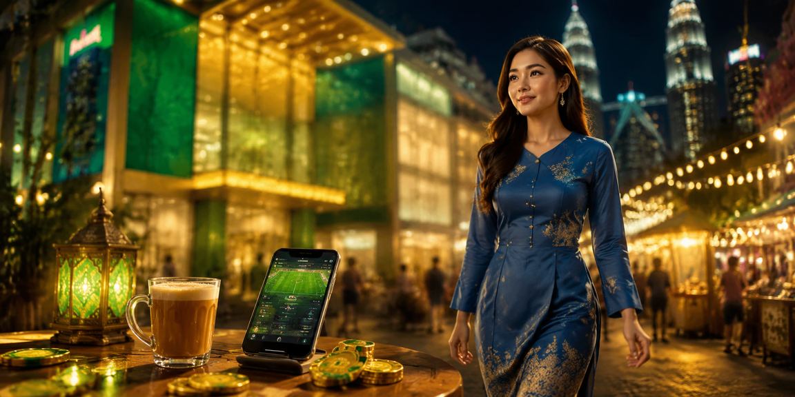 Pengguna wanita Malaysia mengakses platform langsung s1000 menggunakan telefon pintar